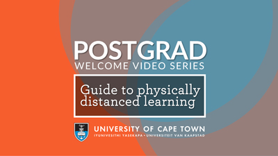 Postgraduate Guide to physically distanced learning at UCT